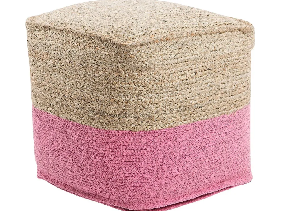 Pouf Rosa 44 X 44 Cm Kirama