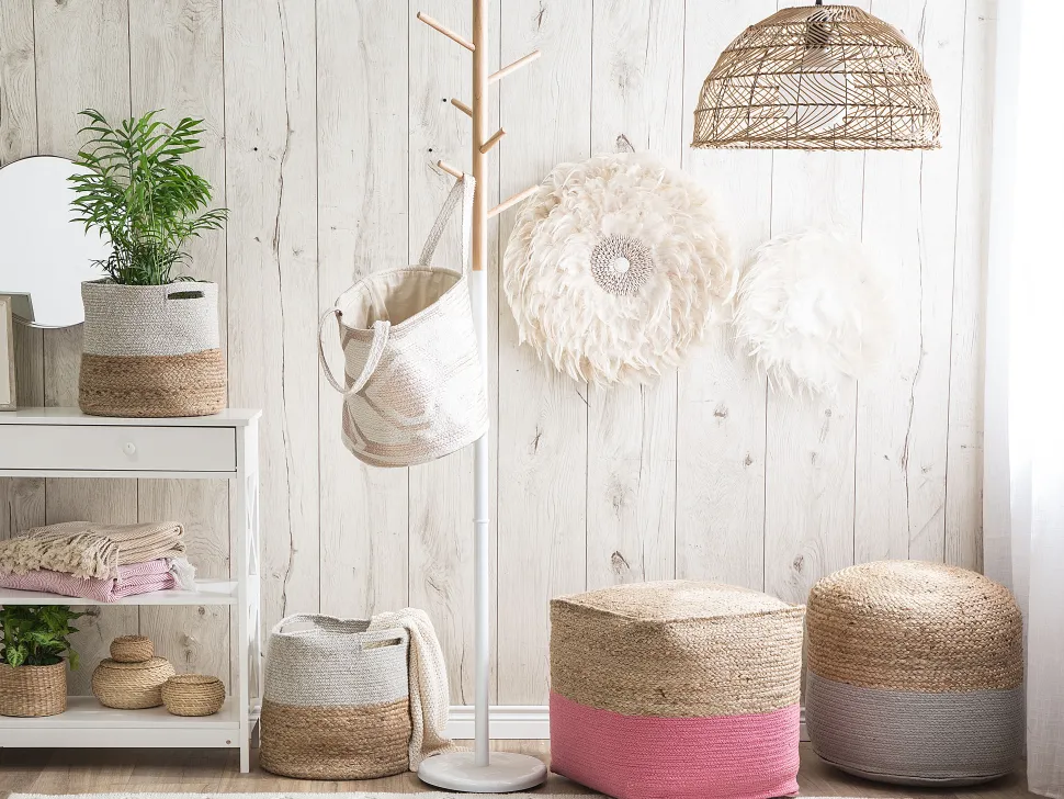 Pouf Rosa 44 X 44 Cm Kirama