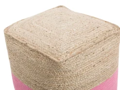 Pouf Rosa 44 X 44 Cm Kirama