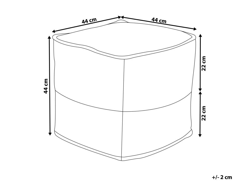 Pouf Rosa 44 X 44 Cm Kirama