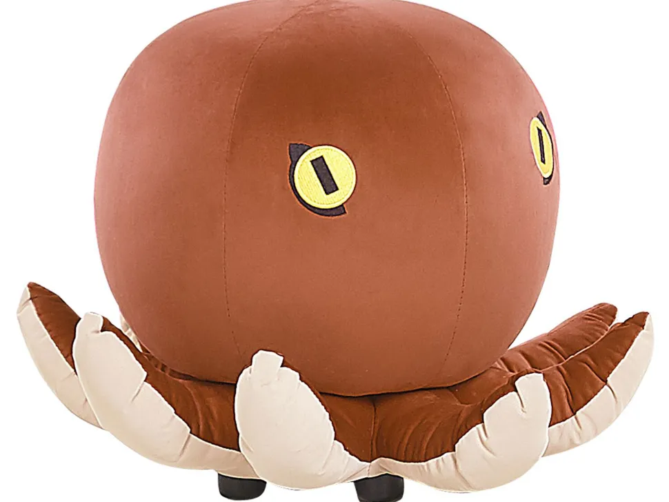 Pouf Samtstoff Braun Oktopus-Form 55 Cm Octopus