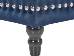 Pouf Samtstoff Mit Stauraum Dunkelblau Loretto