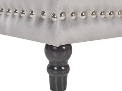 Pouf Samtstoff Mit Stauraum Hellgrau Loretto