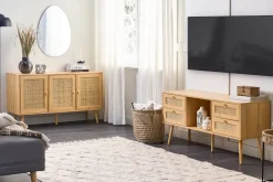 Rattan Tv-Mobel Helles Holz Perote