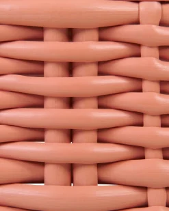 Rattansessel Mit Ottomane Pe Rosa Arcille