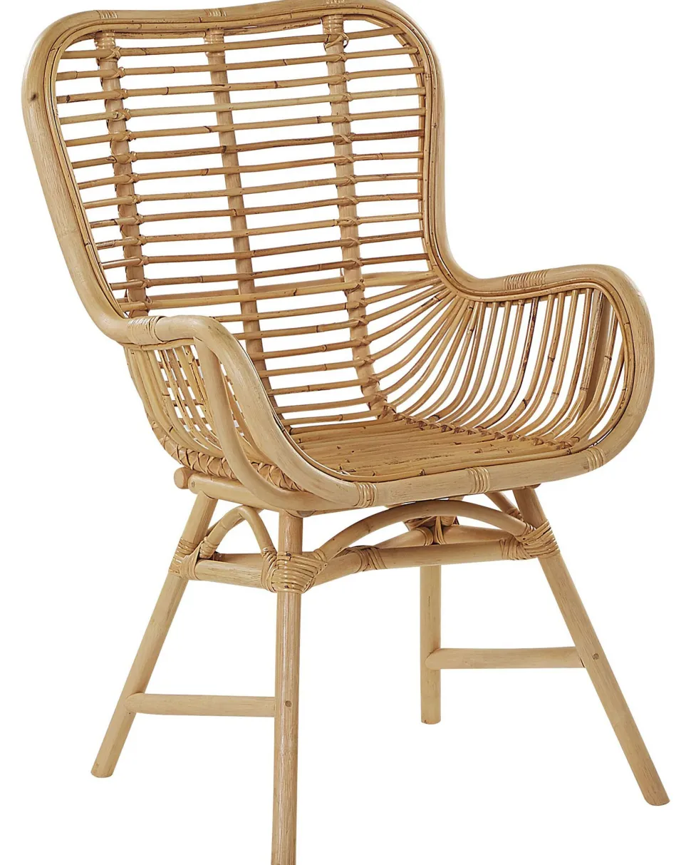 Rattanstuhl Beige Naturlich Mit Armlehnen Togo