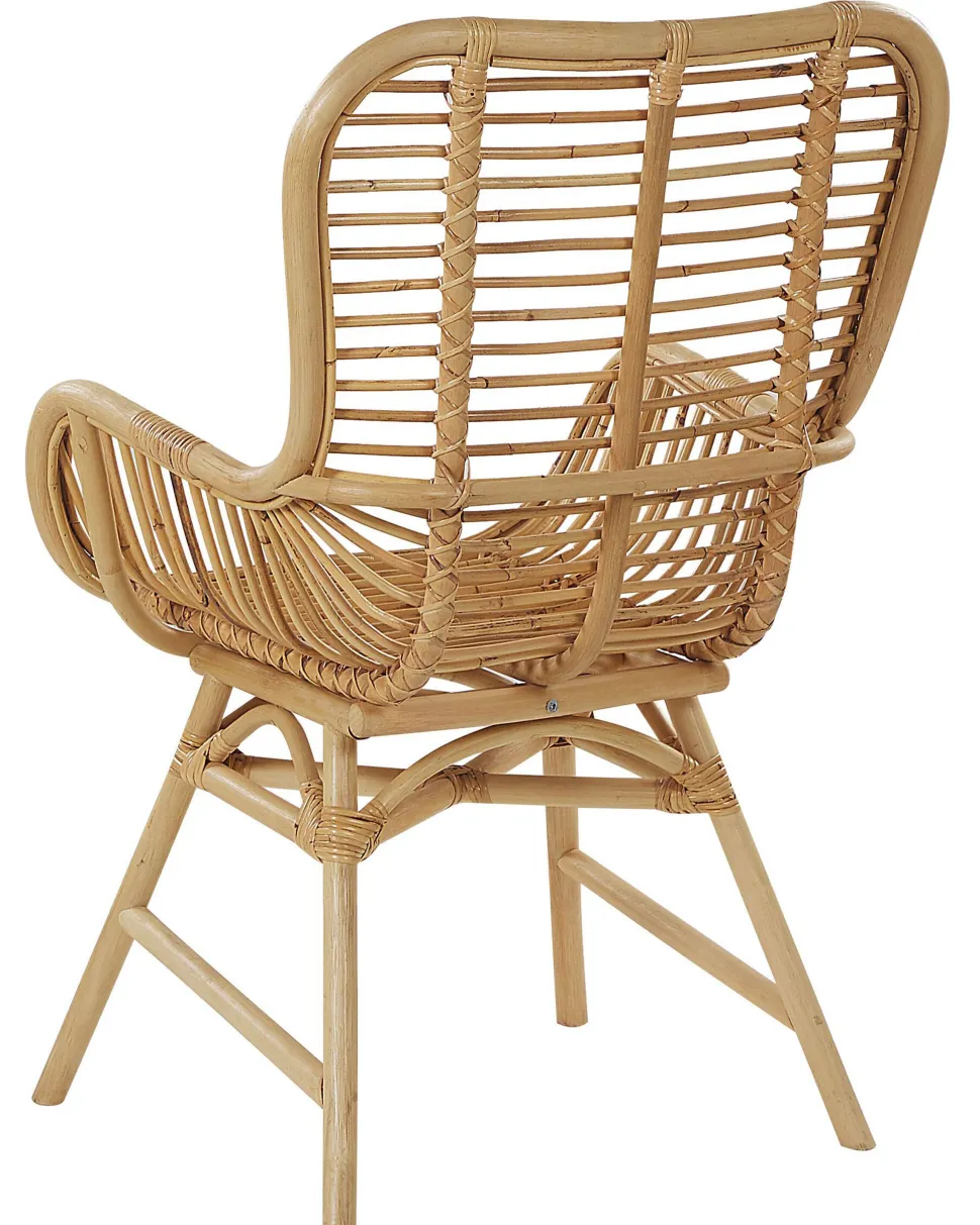 Rattanstuhl Beige Naturlich Mit Armlehnen Togo