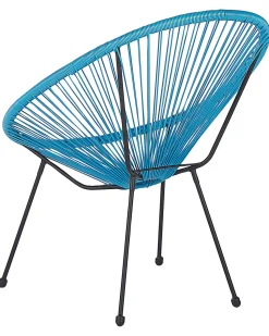 Rattanstuhl Kunststoff Blau 2Er Set O 70 Cm Acapulco Ii
