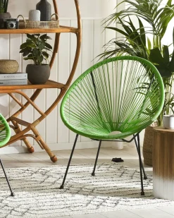 Rattanstuhl Kunststoff Grun 2Er Set O 70 Cm Acapulco Ii