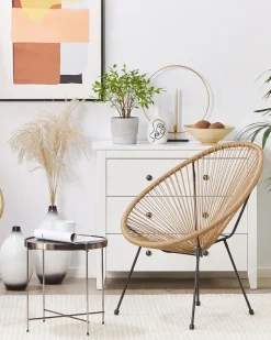 Rattanstuhl Kunststoff Naturlich 2Er Set O 70 Cm Acapulco Ii