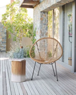 Rattanstuhl Kunststoff Naturlich O 70 Cm Acapulco Ii