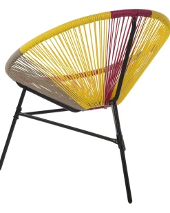Rattanstuhl Kunststoff Rosa / Gelb / Beige O 76 Cm Acapulco