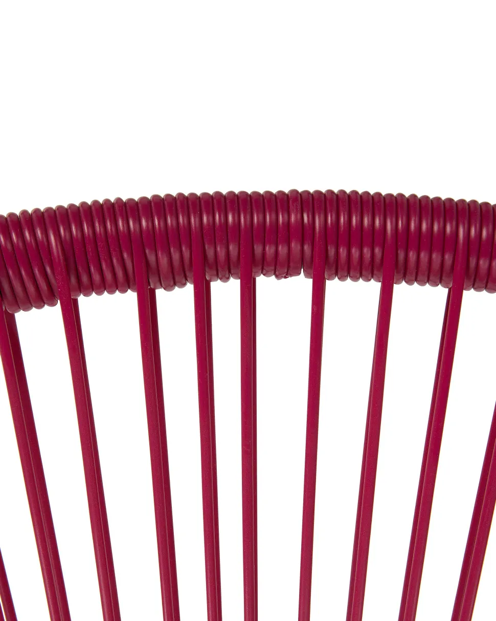 Rattanstuhl Kunststoff Rosa / Gelb / Beige O 76 Cm Acapulco