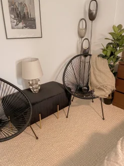 Rattanstuhl Kunststoff Schwarz O 70 Cm Acapulco Ii