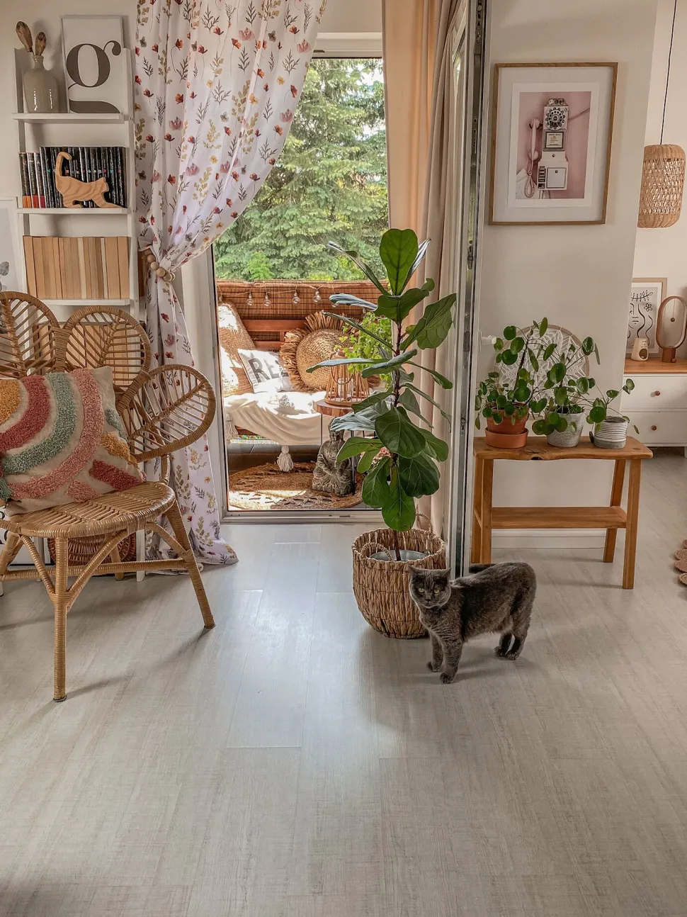 Rattanstuhl Naturlich Auflage Beige Pfauform Florentine