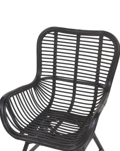 Rattanstuhl Schwarz Togo