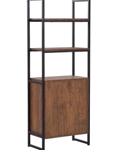 Regal Dunkler Holzfarbton / Schwarz 3 Facher Tifton