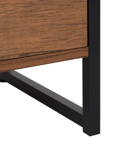 Regal Dunkler Holzfarbton / Schwarz 3 Facher Tifton