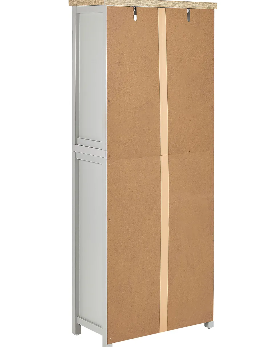 Regal Grau / Heller Holzfarbton 4 Facher Clio