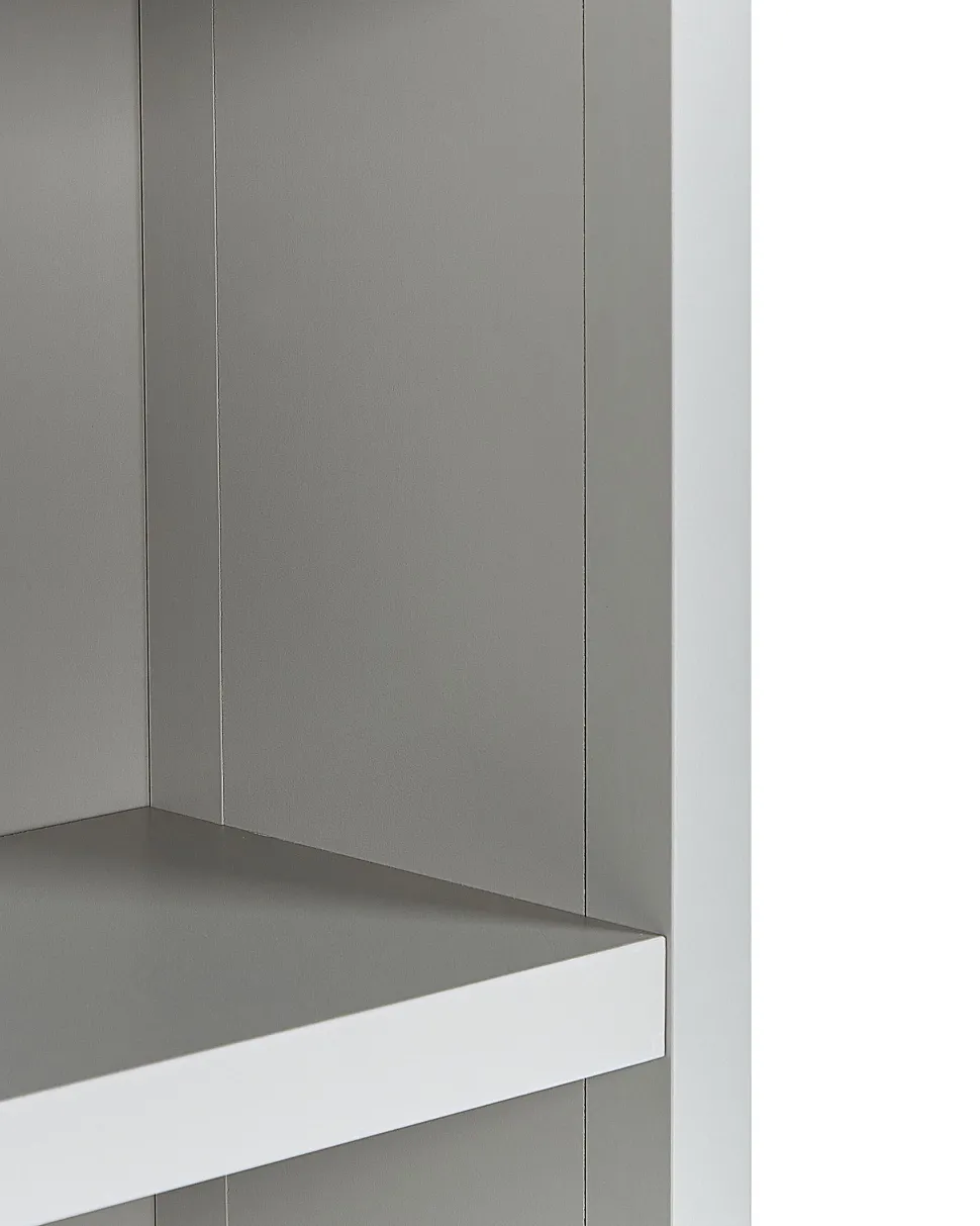 Regal Grau / Heller Holzfarbton 4 Facher Clio