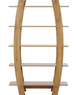 Regal Heller Holzfarbton 5 Facher Ovales Design 180 Cm Kener