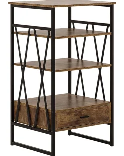 Regal Holzoptik Braun 3 Facher 1 Schublade Keene
