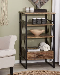 Regal Holzoptik Braun 3 Facher 1 Schublade Keene