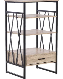 Regal Holzoptik Hellbraun 3 Facher 1 Schublade Keene