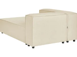 Right Hand 2 Seater Modular Linen Corner Sofa Beige Aprica