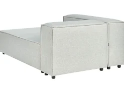 Right Hand 2 Seater Modular Linen Corner Sofa Grey Aprica