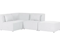Right Hand 3 Seater Modular Jumbo Cord Corner Sofa With Ottoman Off White Lemvig