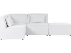 Right Hand 3 Seater Modular Jumbo Cord Corner Sofa With Ottoman Off White Lemvig