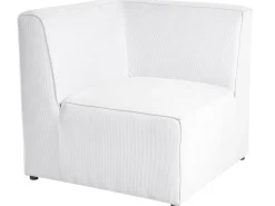 Right Hand 3 Seater Modular Jumbo Cord Corner Sofa With Ottoman Off White Lemvig