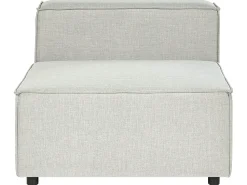 Right Hand 3 Seater Modular Linen Corner Sofa Grey Aprica