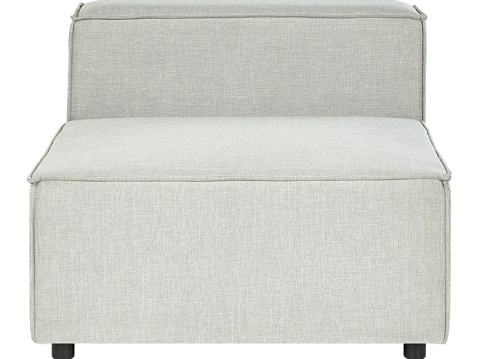 Right Hand 3 Seater Modular Linen Corner Sofa Grey Aprica