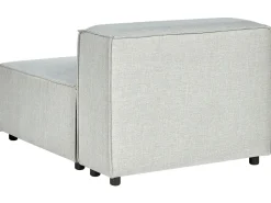 Right Hand 3 Seater Modular Linen Corner Sofa Grey Aprica