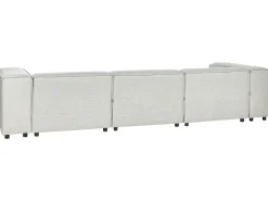 Right Hand 3 Seater Modular Linen Corner Sofa Grey Aprica