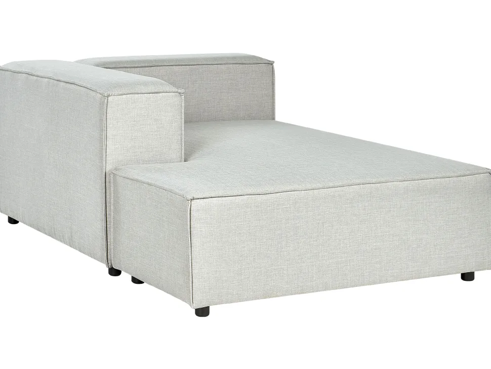 Right Hand 3 Seater Modular Linen Corner Sofa Grey Aprica