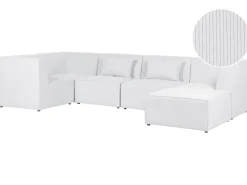 Right Hand 5 Seater Modular Jumbo Cord Corner Sofa With Ottoman Off White Lemvig