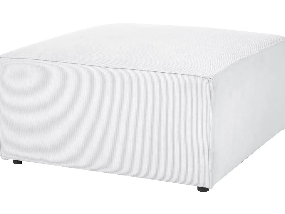 Right Hand 5 Seater Modular Jumbo Cord Corner Sofa With Ottoman Off White Lemvig