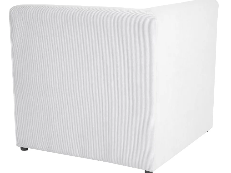 Right Hand 5 Seater Modular Jumbo Cord Corner Sofa With Ottoman Off White Lemvig