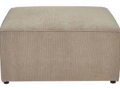 Right Hand 4 Seater Modular Jumbo Cord Corner Sofa With Ottoman Taupe Lemvig