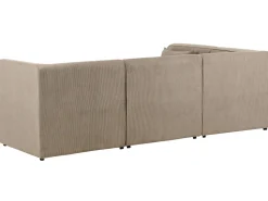 Right Hand 4 Seater Modular Jumbo Cord Corner Sofa With Ottoman Taupe Lemvig