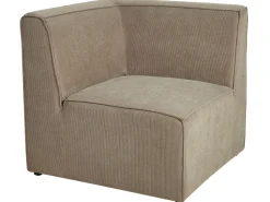 Right Hand 4 Seater Modular Jumbo Cord Corner Sofa With Ottoman Taupe Lemvig