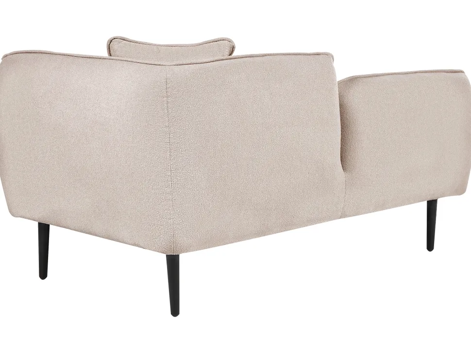 Right Hand Boucle Chaise Lounge Light Beige Chevannes