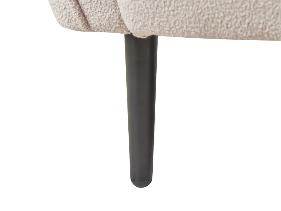 Right Hand Boucle Chaise Lounge Light Beige Chevannes