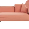 Right Hand Boucle Chaise Lounge Peach Pink Chevannes
