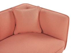 Right Hand Boucle Chaise Lounge Peach Pink Chevannes