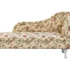 Right Hand Chaise Lounge Flower Print Beige Nimes