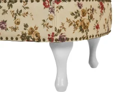 Right Hand Chaise Lounge Flower Print Beige Nimes